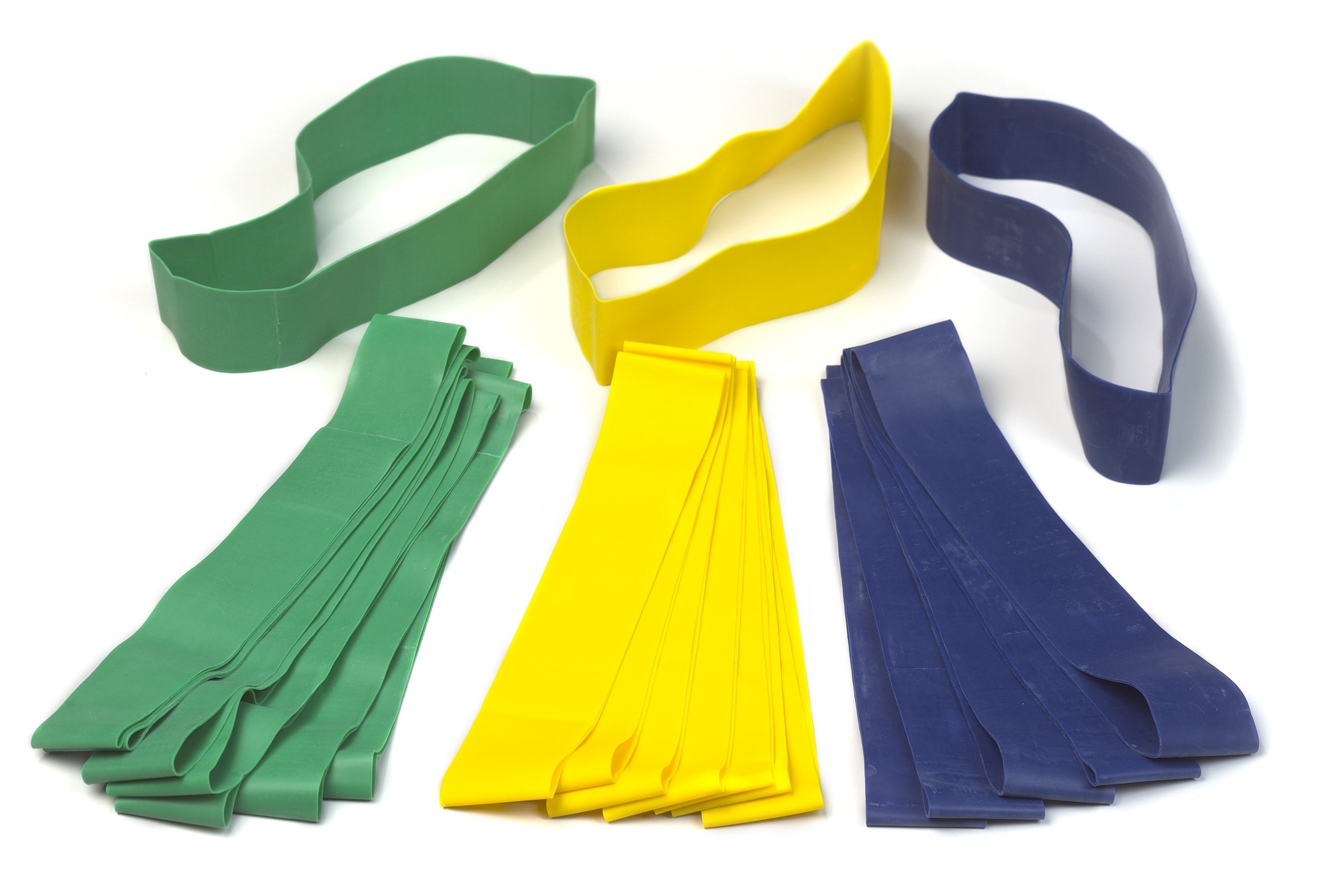 MINI FLAT BANDS PACK OF 10 LIGHT RESISTANCE - Yellow