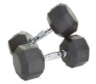 8 Sided Rubber Encased Dumbbells