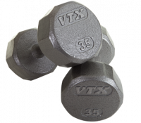 12 Sided Solid Gray Dumbbells - 3lbs